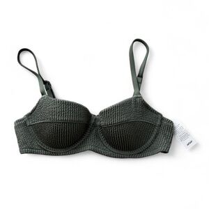 aerie Olive Green Ribbed Women’s Bikini Top